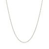 18k White Gold Round Cable Chain 1.5mm