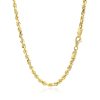 3.5mm 10k Yellow Gold Solid Diamond Cut Rope Chain