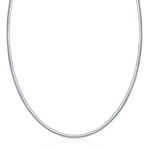 Sterling Silver Classic Omega Chain Necklace (3.0mm)