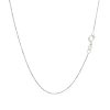 10k White Gold Classic Box Chain 0.45mm