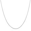 Sterling Silver Round Omega Style Chain Necklace with Rhodium Plating (1.25mm)