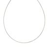 Sterling Silver Round Omega Style Chain Necklace with Rhodium Plating (1.25mm)