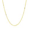 14k Yellow Gold Diamond-Cut Alternating Bead Chain 1.2mm
