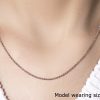 14k White Gold Lite Forsantina Cable Link Chain 1.5mm