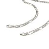 Rhodium Plated 5.5mm Sterling Silver Figaro Style Chain