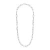 Sterling Silver Wide Paperclip Chain Necklace