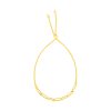 14K Yellow Gold Adjustable Bracelet with Paperclip Chain