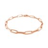 14K Rose Gold Bold Paperclip Chain Bracelet