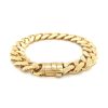 14k Yellow Gold Textured Wide Curb Chain Bracelet