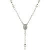 Rosary Chain and Large Bead Necklace in Sterling Silver
