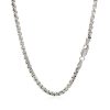 3.0mm Sterling Silver Rhodium Plated Round Box Chain