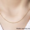 14k Yellow Gold Round Cable Link Chain 1.3mm