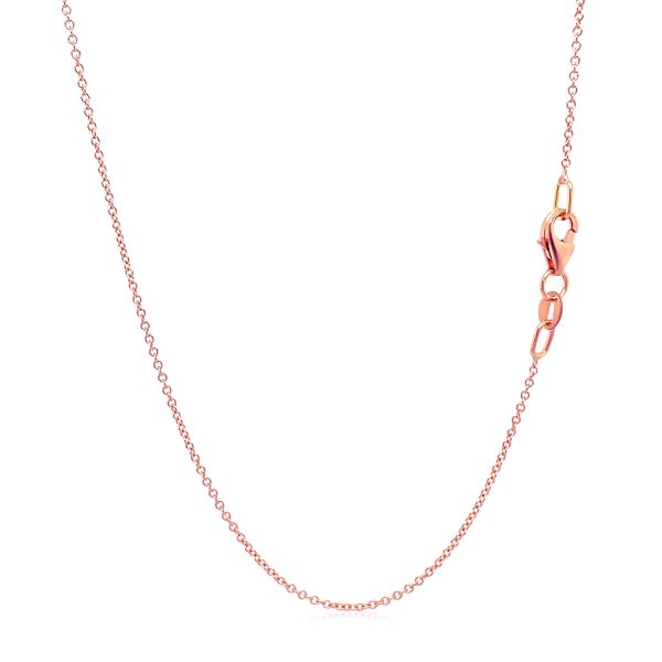 Double Extendable Cable Chain in 14k Rose Gold (1.0mm)