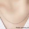 14k White Gold Oval Cable Link Chain 0.85mm