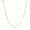 14k Yellow Gold Adjustable Paperclip Chain 1.5mm