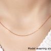 14k Pink Gold Oval Cable Link Chain 0.7mm