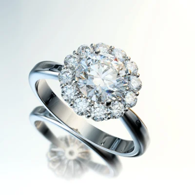 halo diamond engagement ring